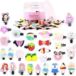 kapimo Mix Hair Clips for Girls Kids Fancy Cute Hair Accessories Hairclips Patterns Cartoon Fruit Bow-image-77