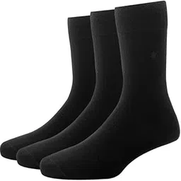 louis philippe Modal Full Length Men's Plain Pattern Socks (Pack Of 3) - Black-picture-53