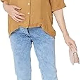 Moms Bee Womens Maternity Denim Pant, with Stretchable Fabric Best for Pregnant Ladies-picture-11