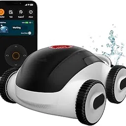 Higgsinno Cordless Robotic Pool Cleaner, Automatic Pool Vacuum with App, Lasts up to 240 Mins, Ultra-fine Dual Filter Ideal for Above/In-Ground Pools up to 1,076 Sq.ft-image-11