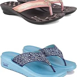 Women's Sandals | Lightweight Wear| Stylish & Easy to Wear For Women'S PCV-SAN-(2-COMBO)-1956-1888-image-33