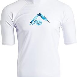 kanu surf Men's Paradise UPF 50+ Short Sleeve Sun Protective Rashguard Swim Shirt, Tahiti White, L-picture-14