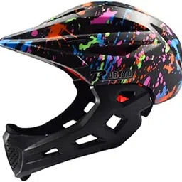 SECRET DESIRE Creations Bike Helmet for Kids Stylish Full Face Cushioning Lightweight with Taillight Black-image-50