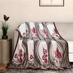Florida Hazel Fleece Double Size AC Blankets Super Soft Flannel Fuzzy Blanket for Double Bed with Floral Prints 240 x 245 cm-picture-11