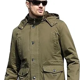 l'monte Men's Imported Cotton Winter Cargo Jacket with Detachable Hood, Thick Fleece Lining, Ribbed Cuffs, and Multiple Pockets – Warm, Windproof Outdoor Parka Coat for Harsh Cold Weather-picture-51