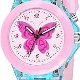 papio Silicone Band Cute Cartoon Design Multi-Function 7 Color Light Analog Wrist Watch for Kids, Children, Boys, and Girls-picture-17