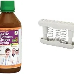 SKSB GLG5+ Karela Diabetes & Sugar Control Syrup Garlic, Lemon, Ginger, Karela, Turmeric & American Apple Cider Vinegar with Honey 225ml each with one No. Pocket Exerciser for Hand & Fingers-picture-21
