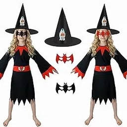 Halloween costumes for kids|Witches costumes for girls, robe, pumpkin costumes fancy dress competition for boys & girls age group 3 to 12 yrs-image-44