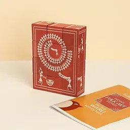 Gubbachhi 3D Wooden Puzzle Set | Educational Learning Toy for Kids 3-8 Years | Cultural & Art Theme | Multicolor | 12 Blocks with Activity Book (WARLI - Folk Art Theme)-image-0