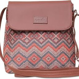 zouk Printed Women's Hand Crafted Vegan Leather Flap Sling Bag-picture-2