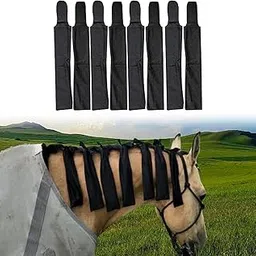 MERISHOPP 8X Horse Mane Bags Farm Prevents Tangles Rubbing Out and Breakage Sun Shield Black-image-80