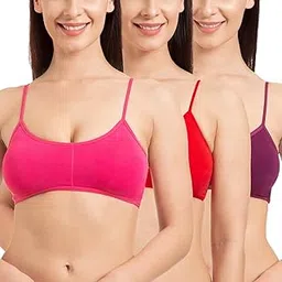 tweens Bralette Cage Bra - Non Padded - 5 Back Straps - Removable Cups - Full Coverage - Cotton Seamless Bra (Pack of 2)-picture-22