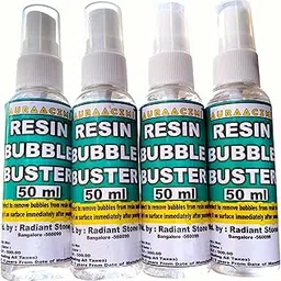 AURAACEMI Resin Bubble Buster Air Bubble Remover for Epoxy Resin Art, 50ml Each Total Quantity of 200ml, Crystal Clear, Smooth Finish (1)-image-62