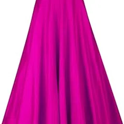 janak 'n' masaaya Elegant A-Line Long Silk Skirt, Side Zip Closure, Fully Lined, Kali Pattern image 1