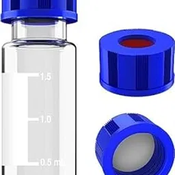 RASAYAN.Autosampler HPLC Vial 2 ml Clear with blue screw cap, Pack of 100 pcs-picture-29