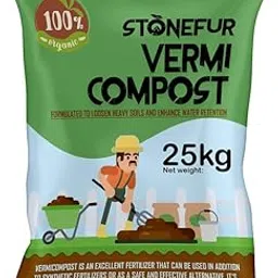STONEFUR Vermicompost for Plants 25kg | Manure for Home Gardening | Organic Fertilizer for Plants Home Garden | Vermi Compost for-picture-48