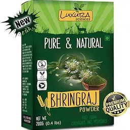 Luxura Sciences Natural Bhringraj Powder for Hair & Conditioning (200 Grams) | Nourishes & Strengthens Hair | Ideal for DIY Hair Masks & Treatments | Natural Care-picture-26