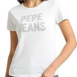 pepe jeans Women's Cotton Regular Fit T-Shirt-picture-22