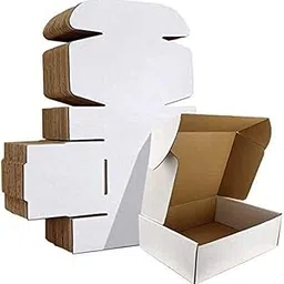 K K Industrial Multipurpose White Cardboard Box for Packing, Packing Material, Self Locking Corrugated Boxes 6 x 4 x 2 Inch Sturdy Boxes for Online Selling/E-commerce Shipping (Pack of 50)-picture-20