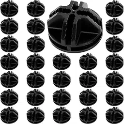 30Pcs Plastic Storage Cube Connectors for Wire Grid Organizer, Modular Closet Storage and Shelving, Black-picture-32