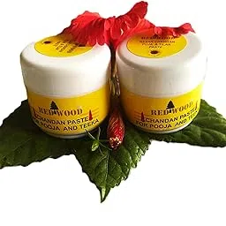 RED WOOD Go Naturals Chandan Teeka | Natural and Herbal Sandalwood Paste | 100% Herbal Pure Original Chandan, Sandalwood, Idol Pooja, Tilak, Hawan, Long Lasting Fragrance, Cooling (80 gram)-picture-25