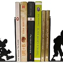 HeavenlyKraft Comic Character Decorative Metal Bookend Non Skid Book End Book Stopper for Home/Office Decor/Shelves 5.9 X 3.9 X 3.14 Inch Per Piece-image-90