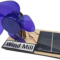 ERH India Working Model STEM Science Project Experiment Readymade Wind Mill Solar Cell Panel Toy Fan Kit Turbine Powered for School Kids and Students-picture-58
