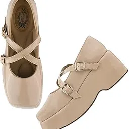 shoetopia Women Buckle Pump Heels image 1