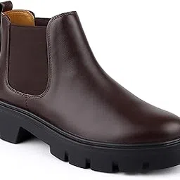 baxxico Men's Faux Leather Material Casual Slip-On Chelsea Ankel Shoes-picture-53