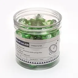Syringe Filter,Syringe Lab Filters, PES (Polyethersulfone) 25mm Diameter 0.45μm Pore Size,Non Sterile Filtration,Green Pack of 100-image-62