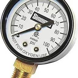 SIMMONS MFG CO 1308 0-100 1/4 Pressure Gauge-picture-23