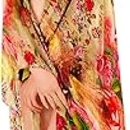 sameeha Women's Georgette All Over Print Pareo (SMPR-241-Red Yellow)-picture-27