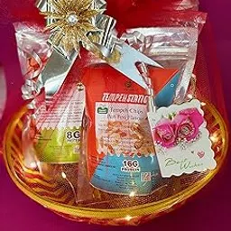 Rakhi Gift Hamper Item Snacks Combo Box | Hamper |Tempeh Chips (2 pack)+ Tempeh chocolate (2 box) + Card + Rakhi | Healthy No Junk Food | 100% Vegetarian | For Family, Friends, Corporate-image-9