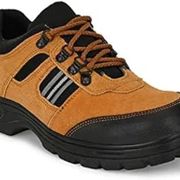 Ozarro Suede Leather Steel Toe Safety Shoes for Mens (S4404) Tan-picture-20