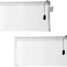 2 Stationary Transparent Pouch, Plastic Zipper Bags, Student Storage Bag, Document Bags, Certificates Bags, Pencil Pen Cases, Envelope Bag, Cosmetic Pouch with Zipper, Travel Organizer(Small)-picture-12