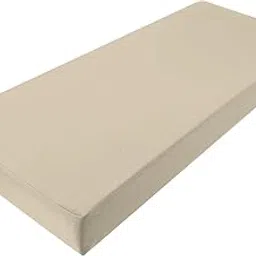 Chairs Sofa Cushion Pu Foam with Zip Cover 4 Inch Thickness, 3-Seater Sofa Foam Seat for Home (Beige, 60x24)-picture-14