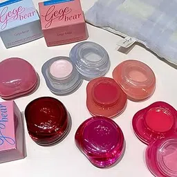 Gege Bear Glossy Lip Tint & Cheek Blush | Lightweight Jelly Blush with Gloss Finish | Hydrating Gloss for Lips | Long-Lasting Glossy Makeup | Lightweight Comfort | Dual-Use Korean Style Makeup | Cute Pink Blusher & Lip Moisturizer for Women and Girls (03#, 4g)-picture-20