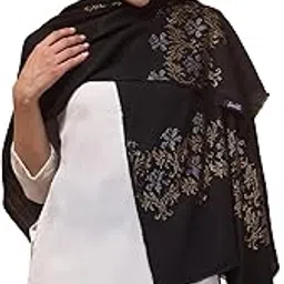 Women’s Stole/Shawl for Winters, 100% Pure Wool, Stylish Kashmiri Embroidery stole for ladies (Size 28 x 80 inches)-image-36