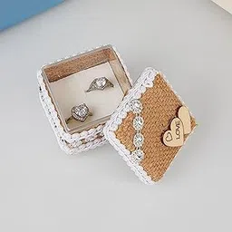 UJEAVETTE Wedding Ring Bearer Box with Ring Holder for Party Favors Event Ceremon Style B-image-45