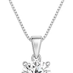 zavya 925 Sterling Silver Necklace Rhodium-Plated Minimal Solitaire | With Certificate of Authenticity and 925 Hallmark-picture-21