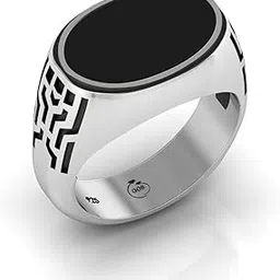 gem o sparkle 925 Sterling Silver Hudson Ring With Black Onyx Stone For Men & Boys Latest Silver Jewellery-picture-39
