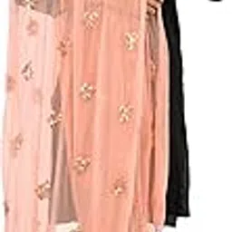 youthquake Women's Embroidered Butta Tarri Work Chiffon Dupatta With Latkan-picture-58