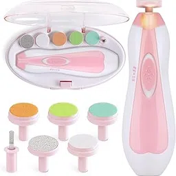 BumbleBee Baby Nail Trimmer Electric Baby Nail Clipper，Baby Nail File with LED Light-Pink,Pack of 1-picture-35