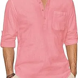 vida loca Full Sleeve Cotton Blend Mandarin Collor Slim Fit Straight Kurta Shirt with Pocket Kurta for Men-picture-22