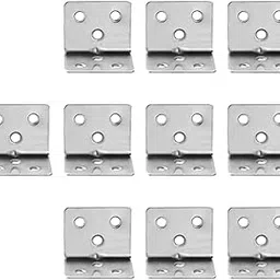 ARTISOUL® 10 Pieces L Brackets for Shelves Corner Braces for Chair Woodworking Cabinet Argent | Home & Garden | Home Improvement | Building & Hardware | Nails Screws & Fasteners | Braces & Brackets-picture-52