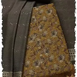 soch Womens Chanderi Floral Print Unstitch Dress Material-picture-12