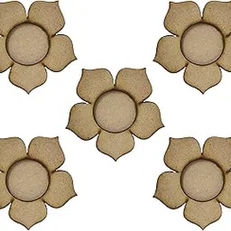 RIA Studio Wooden Decorative Candle Holders Tealight Centerpieces for Wedding Home Party Table Decoration (Set of 5) (TL003)-image-71