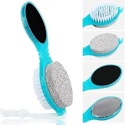 Glamorl 4 In 1 Foot Pedicure Brush, Pumice Stone, Scrubber & File For Soft Care, Remove Dry, Crack Hard Skin, Pedicure Brush Foot Cleaner, Callus Remover, For Feet, Toes-picture-65