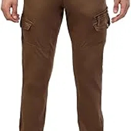 beevee Mens LT Brown Fixed Waist Cargo Jogger Pant with Drawstring.-picture-17