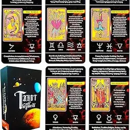 Neouth Kid Tarot Cards For Beginners Tarot Cards With Meanings On Them Tarot Learning Deck Reading Divination Tool 78 Classic Original Tarot Cards Deck Fortune Telling Game, Multicolor-picture-22